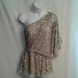 NWT One shoulder dressy top sz XS